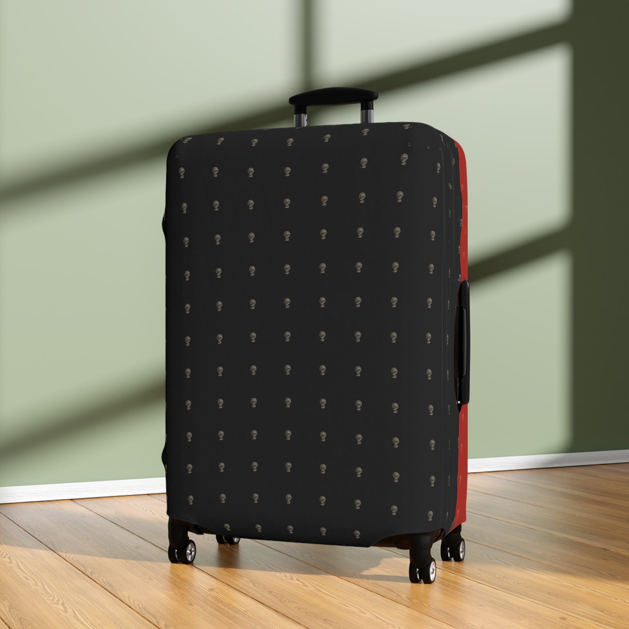 Luggage Cover Jet Black Elegance Ruby Royale
