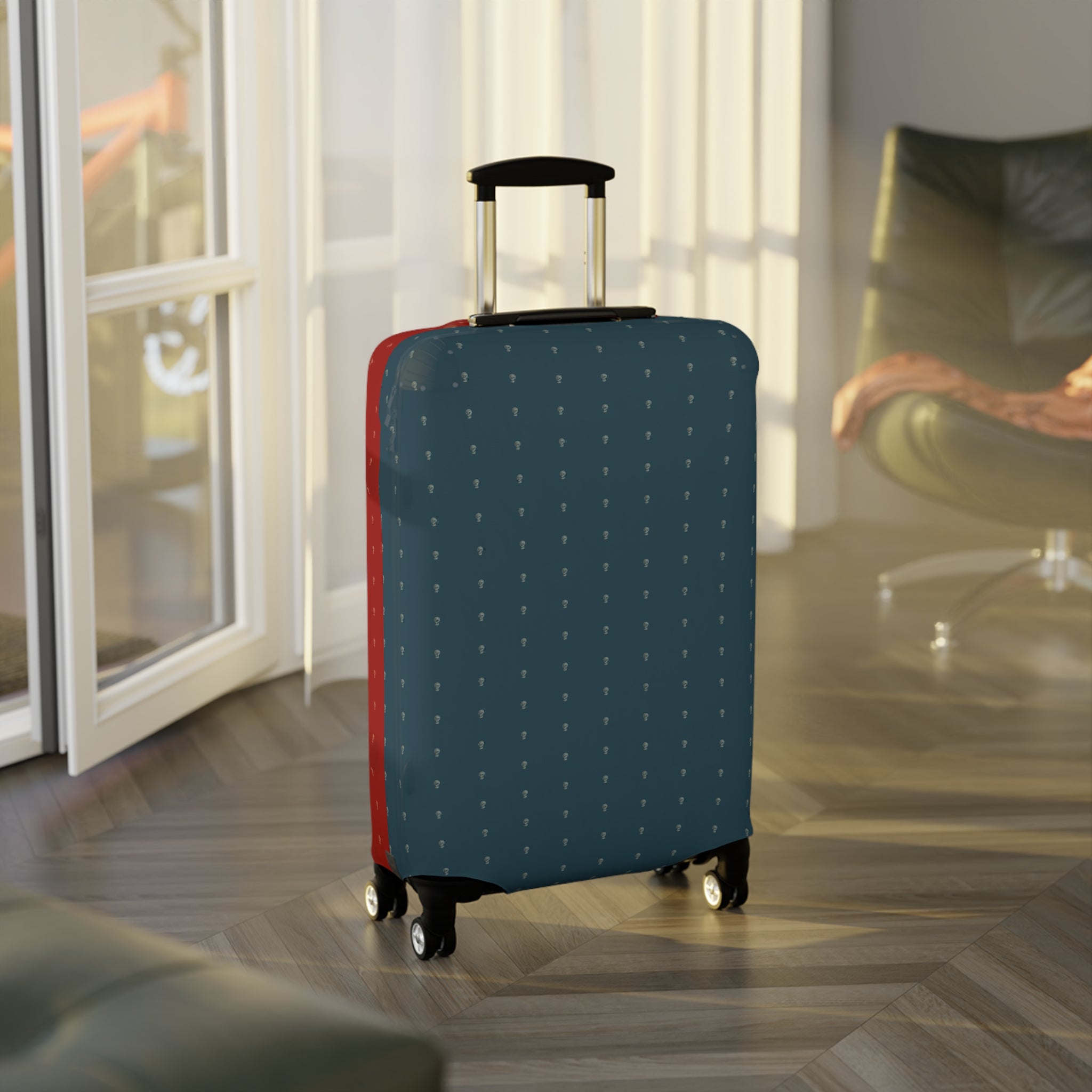 Luggage Cover Majestic Teal Ruby Royale