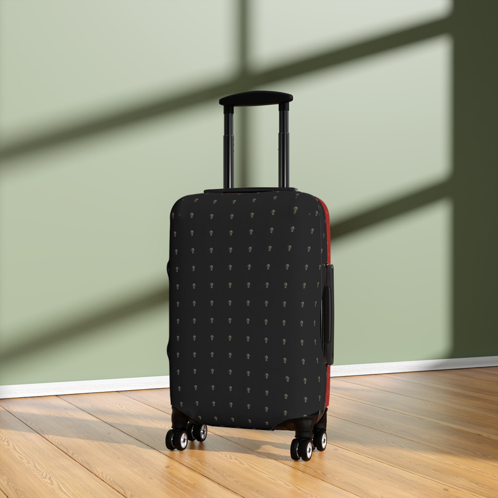 Luggage Cover Jet Black Elegance Ruby Royale