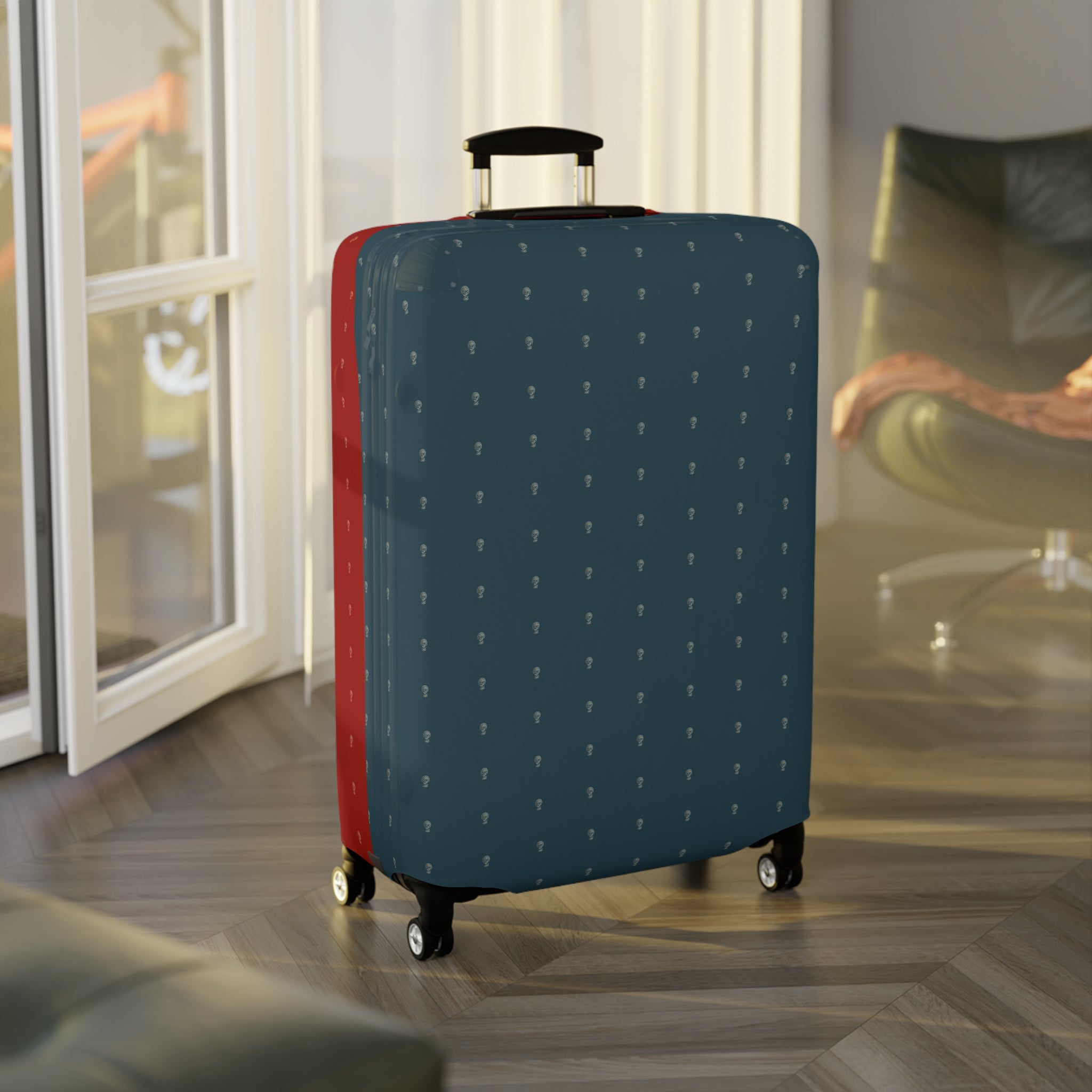 Luggage Cover Majestic Teal Ruby Royale